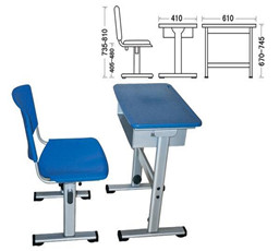 固定课桌椅Tables and chairs   ckf-zy05